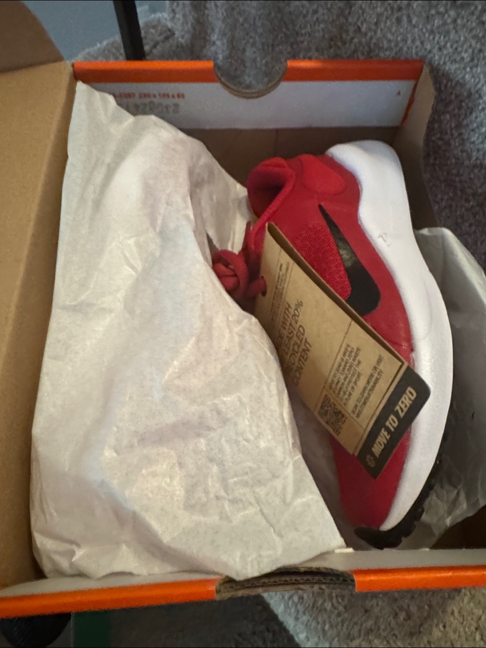 BRAND NEW boy youth nike Nike revolution 7 red shoes size 1Y - Picture 8 of 9